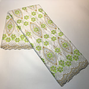 Tissu de dentelle africaine Sinya, dentelle de mariage nigériane, broderie <span class=keywords><strong>Bazin</strong></span>, dentelle <span class=keywords><strong>Bazin</strong></span> <span class=keywords><strong>Riche</strong></span> pour <span class=keywords><strong>robe</strong></span>, 5 yards, collection <span class=keywords><strong>2022</strong></span> - Product Image 6