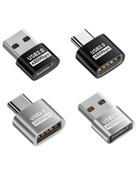 Adaptateur USB 2.0 mâle vers USB-C femelle portable avec logo OEM, transfert de données rapide 480 Mbps pour ordinateur portable et téléphone