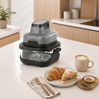Friteuse à air numérique en verre 4L 1500W à double panier, sans huile, économe en énergie, pour usage domestique, appareil électroménager