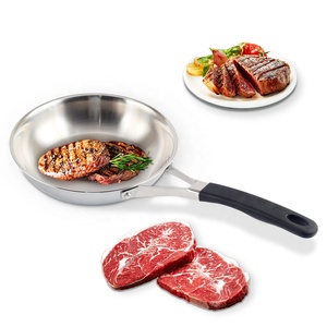 กระทะสแตนเลสสามชั้นมีด้ามจับซิลิโคนเหมาะสำหรับเตาทอดกระทะ - Product Image 4