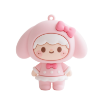 Porte-clés personnalisé en PVC souple coloré, créatif, 3D stéréoscopique, anime, dessin animé, tendance, léger, imperméable, avec impression en relief