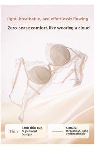 Conjunto de <span class=keywords><strong>Bikini</strong></span> de encaje <span class=keywords><strong>Sexy</strong></span> de estilo francés Sujetador de anillo de acero suave fino Gran reunión Pecho pequeño Correas ajustadas Patrón sólido Copa - Product Image 2