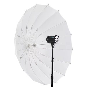 Ombrello fotografico KAMPHO 16-Rib da 75 pollici/180 cm, bianco traslucido, per illuminazione da <span class=keywords><strong>studio</strong></span>, luce morbida. - Product Image 1