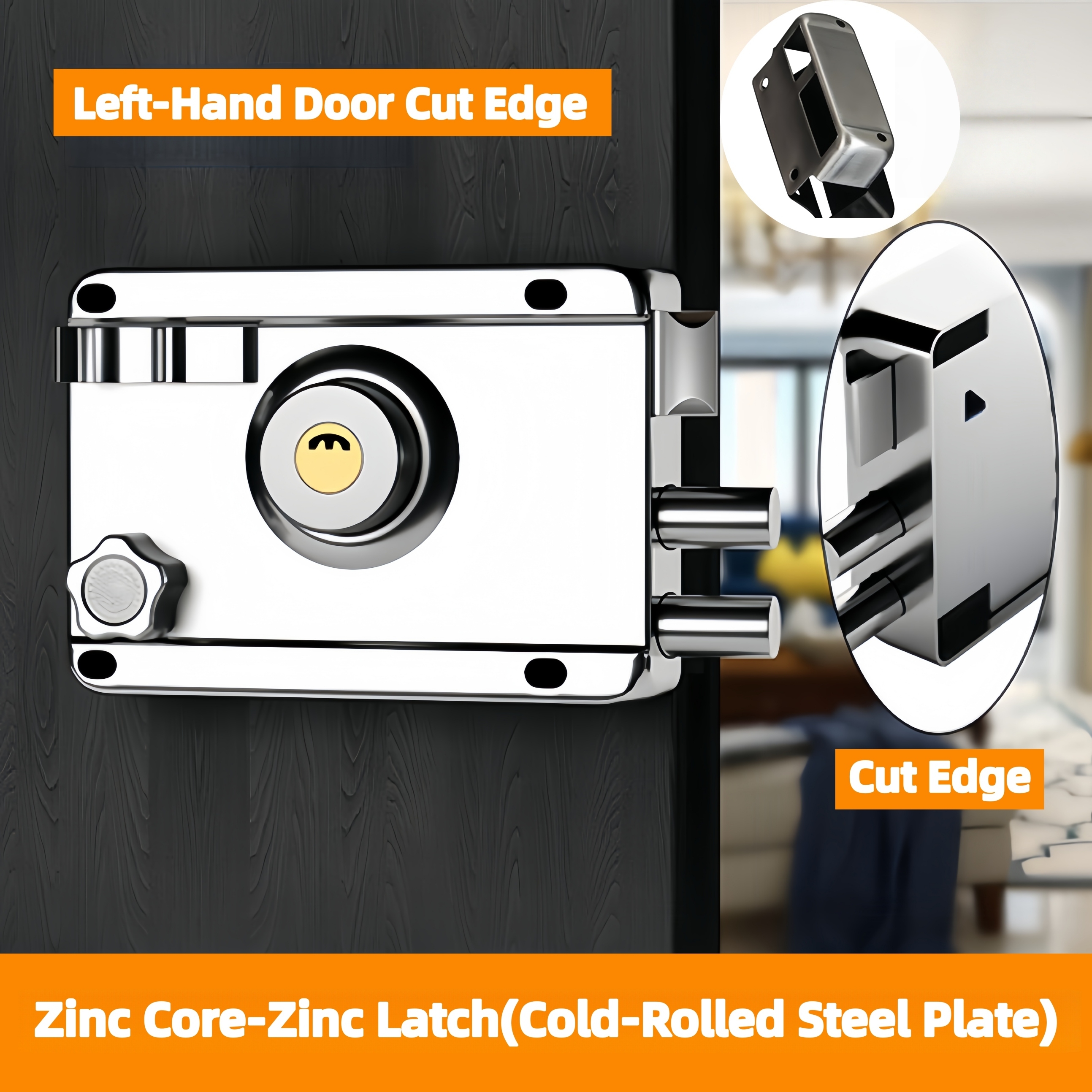 Zinc Core-Zinc Latch-LH Cut Edge