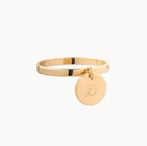 Truyền cảm hứng cho đồ trang sức 18K mạ vàng bán buôn cá tính không thấm nước mịn chữa bệnh đĩa mặt dây chuyền vòng thép không gỉ cho phụ nữ