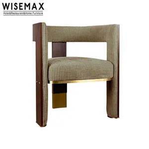 Мебель WISEMAX для современного ресторана, мягкие стулья, роскошный обеденный стул в скандинавском стиле, высококачественные стулья для столовой из массива дерева и ткани