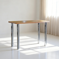 Table à manger rectangulaire robuste avec plateau et pieds en acier, vente en gros d'usine pour restaurants et usage domestique