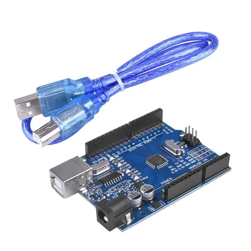 Starter Kit For R3 - Bundle of 5 Items R3 BreadboardJumper Wires USB Cable and 9V Battery Connector For Uno
