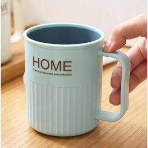 Taza de cepillo minimalista para el hogar, taza de enjuague bucal de plástico grueso, taza de lavado creativa resistente a altas temperaturas - Product Image 4