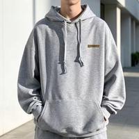 Sweat-shirt surdimensionné court et épais personnalisé avec logo, en stock