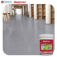 Revêtement de sol liquide en époxy auto-nivelant avec sable coloré, durable, installation rapide, effet marbre antidérapant, peinture époxy