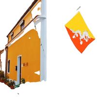 Drapeaux du Bhoutan en gros 3x5 pieds, polyester 68D/100D, personnalisation de tous les pays, expédition rapide, fournisseur fiable, livraison rapide