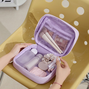 Lipstick Bag Makeup Organizer Padded Rectangle Travel Toiletries <b>Storage</b> Bag Pink Purple Green - Product Image 3