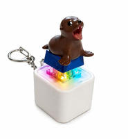 Porte-clés rechargeable Lion de mer avec son et lumière, anti-stress, article de farce, cadeau créatif
