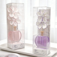 Diffuseur de parfum en verre sans BPA de petite taille 30 ml avec décoration florale tendance, parfum personnalisé, coffret cadeau pour la Saint-Valentin, mariage