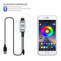 Contrôleur sans fil pour bande lumineuse LED RGB 2835/5050, 4 broches, 5V, avec télécommande IR 24 boutons, pour éclairage RGB