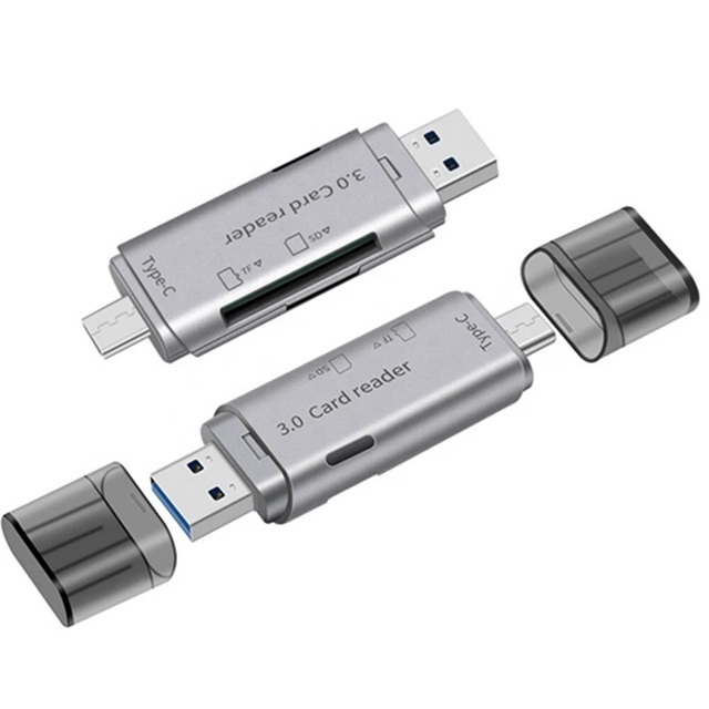 Good Quality USB2.0 3.0 2 in 1 Card Reader for SD TF Card Reader Multi-card Adapter Flash Drive Laptop OEM