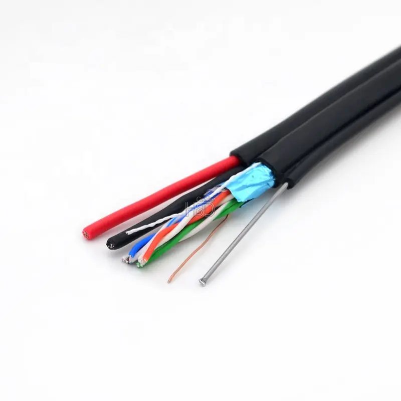 Cables Ethernet para interiores CAT5e FTP UTP FTP + Messenger CCA 1,0mm cable LAN de red CAT5 CAT5e CCA 24AWG cable a granel