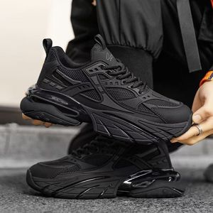 2026 Summer Breathable Waterproof Lace-Up Men's Shoes <b>Height</b>-<b>Increasing</b> Samurai Dad Thick-Soled Mesh Casual Sporty Trendy - Product Image 2