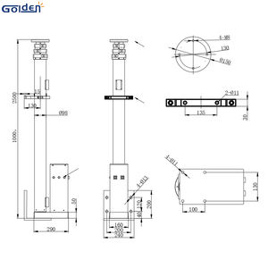 Mât télescopique motorisé à entraînement électrique en bronze avec câble intégré - Product Image 5