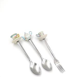 Hot Bán Bộ Dao Kéo Sáng Tạo Thiết Kế Hiện Đại <span class=keywords><strong>Poly</strong></span> Nhựa Xử Lý Thép Không Gỉ Trái Cây Sa Mạc Ngã Ba Và Spoon <span class=keywords><strong>Set</strong></span> Cho Quà Tặng - Product Image 6