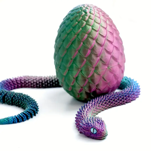 Figurine créative et tendance en forme d'œuf de serpent imprimé en 3D, jouet pour enfants, animaux et dinosaures, modèle de jouet - Product Image 1