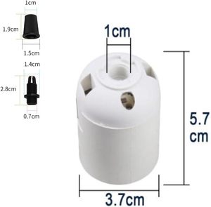Nhà Máy Outlet đen trắng <span class=keywords><strong>E27</strong></span> giữ đèn AC85-265V chiếu sáng phần PC ổ cắm cho bóng đèn bảng đèn trần - Product Image 5