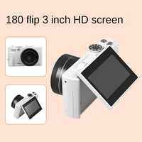 Mini caméras vidéo compactes roses Caméscope 5K avec écran rabattable 3 "180 ° Zoom 18X 5K 75MP Appareil photo numérique de poche vintage