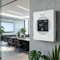Monitor de Calidad del Aire de Grado Comercial Tongdy, Sensor NDIR para CO2, PM2.5, TVOC, HCHO, con Alarma de Luz para Edificios de Oficinas