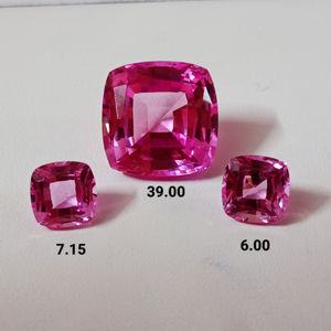 Zafiro Rosa Cultivado en Laboratorio, Corte Cojín, Gema Suelta, Calidad Premium, Tamaño Calibrado, Color Rosa Intenso, Para la Elaboración de Joyería Fina - Product Image 4