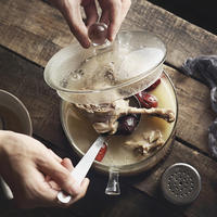 Pots à soupe doubles en verre borosilicate transparent, résistants à la chaleur, pour cuisines professionnelles, compatibles gaz et induction, vente en gros