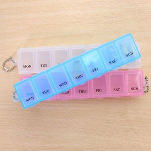 Boîte à pilules promotionnelle, organiseur de médicaments, boîte de rangement de voyage en plastique, boîte à pilules hebdomadaire avec porte-clés - Product Image 6