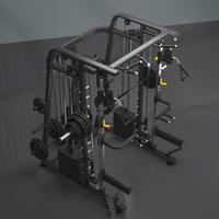 Máquina Smith multifuncional con cables de polea Cross Squat Power Simith Rack Cage Gym Center