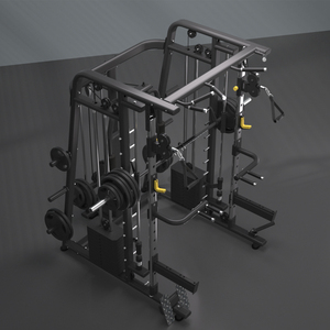 Mesin <span class=keywords><strong>Smith</strong></span> multifungsi dengan kabel katrol lintas Squat Power rak Simith pusat Gym kandang - Product Image 4