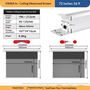 Schermo Elettrico a Cavo Nascosto da 72 Pollici Adatto per Proiettori Domestici, Proiettori Commerciali e Altre Applicazioni Espo.n - Product Image 3