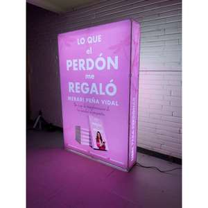 Hình chữ nhật hình <span class=keywords><strong>LED</strong></span> hộp đèn hội chợ triển lãm gian hàng hiển thị căng thẳng vải Backdrop seg pop-up quảng cáo - Product Image 1