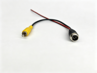 كابل تحويل من 4 دبابيس طيران ذكر إلى RCA ذكر مع موصل طاقة YEONHO