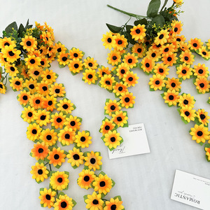 Fábrica de Flores Meiyu, Girasol Artificial Colgante, Flor de Seda Amarilla, Decoración para Bodas y Hogar - Product Image 3