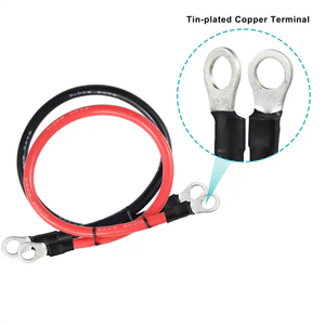 Câble d'interconnexion de batterie de calibre 6 avec cuivre sans oxygène noir + rouge, ensemble de 2 pièces - Product Image 6