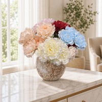 Ramo de 5 Peonías Orientales Hechas a Mano para Decoración de Arco de Boda, Pasillo, Accesorio para Fotos, Arreglo de Flores de Seda Exquisito, China
