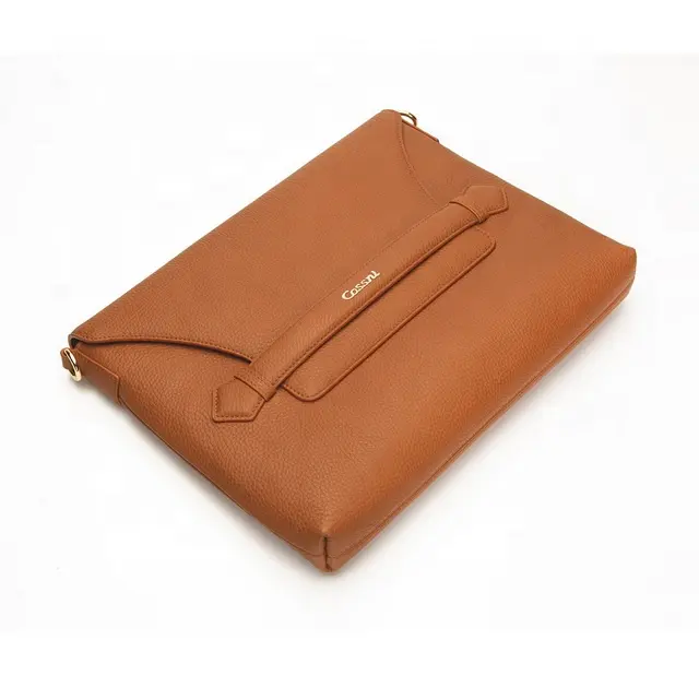 Genuine leather laptop bag fashion wholesale laptop bag with shoulder strap