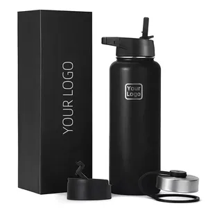 40oz Custom Logo Leak Proof Double Walled Metal Canteen Insulated Stainless Steel Vacuum Flask Thermo Mug Sports Water Bottle