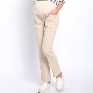 <span class=keywords><strong>Pantalon</strong></span> de maternité grande taille pour femme, vêtement féminin, extensible, taille haute, coupe droite, tailles S à XXXL, collection - Product Image 3