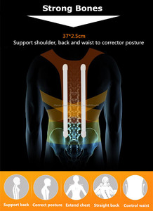 Échantillon <span class=keywords><strong>gratuit</strong></span> Réglable Orthopédique Néoprène Cuivre Compression Dos Posture <span class=keywords><strong>Correcteur</strong></span> Épaule Soutien - Product Image 5