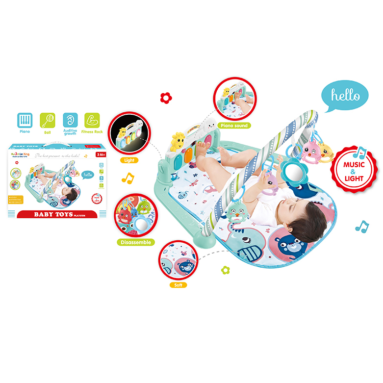 Удобное и мягкое пианино с фитнес-ковриком и подсветкой, подходит для детей старше 3 месяцев