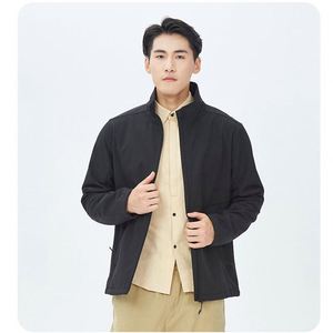 Custom Logo Solid Color Windproof Water Repellent Winter <b>Coat</b> Plus Size Breathable Polyester Men's Windbreaker Outdoor Jackets - Product Image 3
