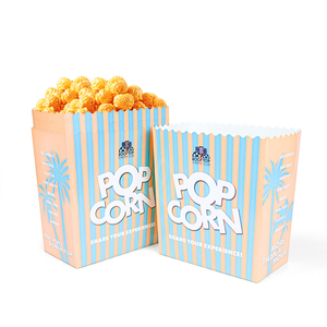 Bán Buôn Kraft Giấy Bỏng Ngô Cốc Vuông Xô Với Biểu Tượng Tùy Chỉnh Dễ Dàng Để Sử Dụng Có Thể Gập Lại Hộp Cho Đảng Movie Đêm Matt Cán - Product Image 3