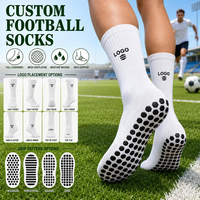 Chaussettes de football antidérapantes personnalisables avec logo, vente en gros, unisexe, pour hommes, entraînement sportif, durables