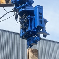 KS50 Pile driver hydraulique à prise latérale pour excavatrice, compatible avec marteau vibratoire et pour la pose de palplanches