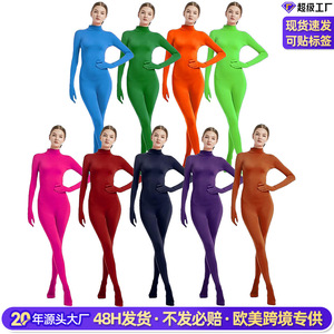 ชุดบอดี้สูทสีส้มแบบเรียบสำหรับผู้หญิง ยี่ห้อ Manyusha เหมาะสำหรับการแสดงบนเวที ชุดเต้นรำสำหรับผู้ใหญ่ - Product Image 4